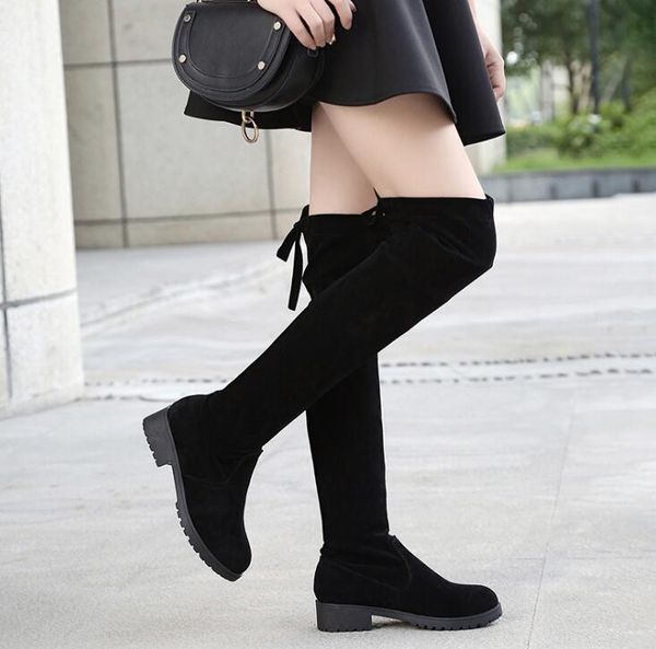 2018 new women's shoes. winter knee boots. casual fashion women's boots. keep warm. waterproof. martin. suede. leather, Black
2018 new women's shoes. winter knee boots. casual fashion women's boots. keep warm. waterproof. martin. suede. leather, Black