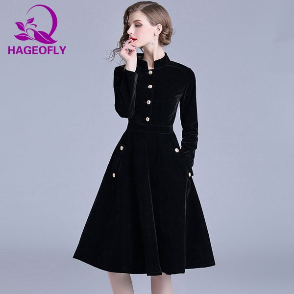 hageofly autumn new vintage velvet dress long sleeve ball gown dresses elegant celebrity evening party vestidos women's clothing, White;black
hageofly autumn new vintage velvet dress long sleeve ball gown dresses elegant celebrity evening party vestidos women's clothing, White;black