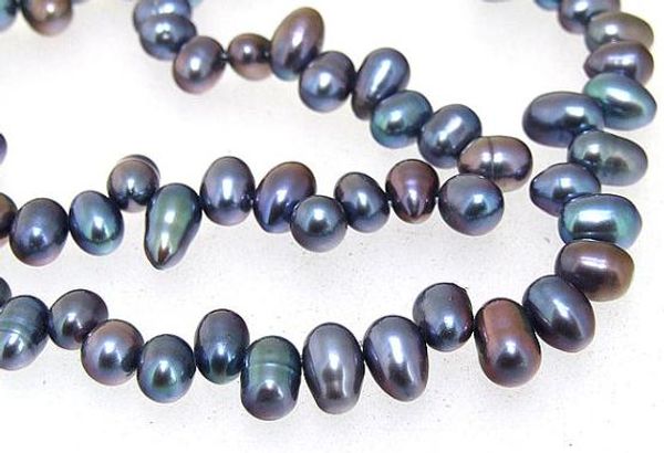 full one strand luster rice natural black cultured freshwater pearl loose beads 7x9mm real pearl jewellery 14.5inches, White
full one strand luster rice natural black cultured freshwater pearl loose beads 7x9mm real pearl jewellery 14.5inches, White