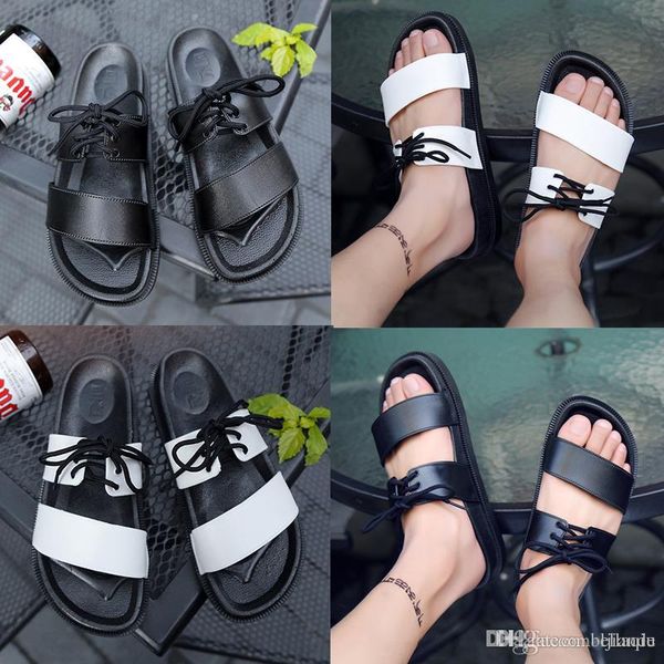 europe famous designer men sandals shoes leather flat sandals non-slip summer women white black lace-up flip flops slippers
europe famous designer men sandals shoes leather flat sandals non-slip summer women white black lace-up flip flops slippers