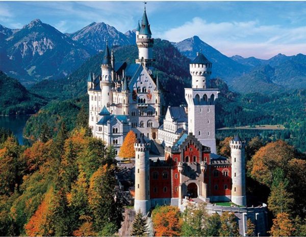 Full Square/Round Drill 5D DIY Diamond Painting "Castle in the mountains" Embroidery Cross Stitch Mosaic Home Decor Gift 20x30cm
