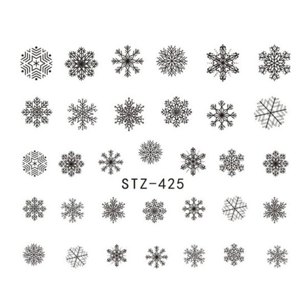 1 sheet women new portable christmas snowflakes nail stickers flower nail wraps art decals tatoos party manicure tool, Black
1 sheet women new portable christmas snowflakes nail stickers flower nail wraps art decals tatoos party manicure tool, Black