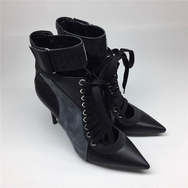 2018 female high-heeled shoes with thin pointed high shoes strap sandals strand empty shoes tide, Black
2018 female high-heeled shoes with thin pointed high shoes strap sandals strand empty shoes tide, Black
