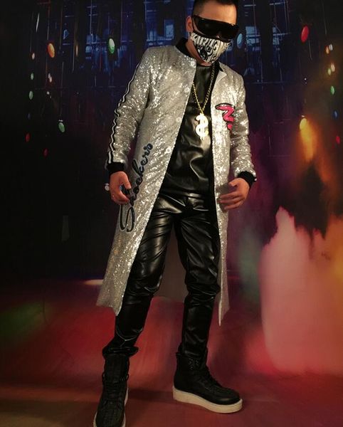 custom trend men singer djds silver sequins costumes long coat nightclub gogo bar hairdresser stage costumes -xxl, Tan;black
custom trend men singer djds silver sequins costumes long coat nightclub gogo bar hairdresser stage costumes -xxl, Tan;black