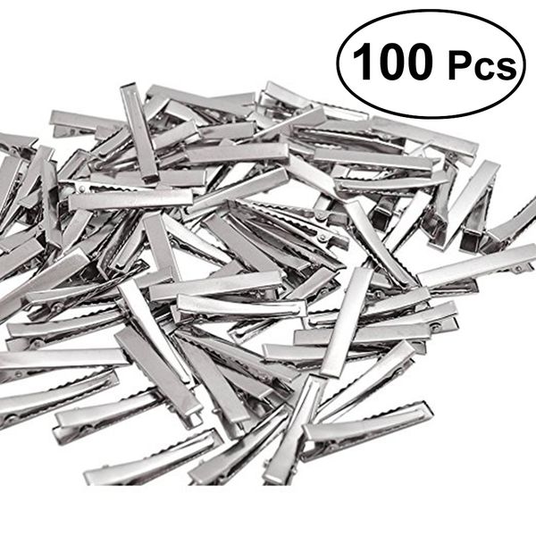 100pcs 4cm flat metal single prong alligator hair clips duckbills barrette bow diy
100pcs 4cm flat metal single prong alligator hair clips duckbills barrette bow diy