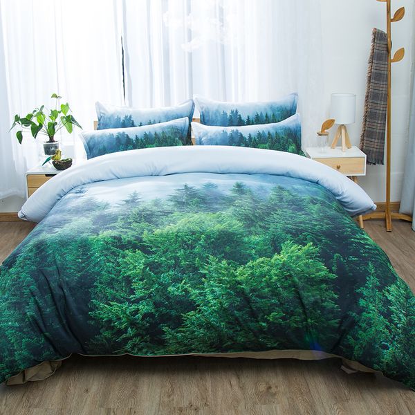 

wheat field snow mountain tree forest 3d scenic bedding set twin  king size duvet cover bed sheets pillowcase digital print