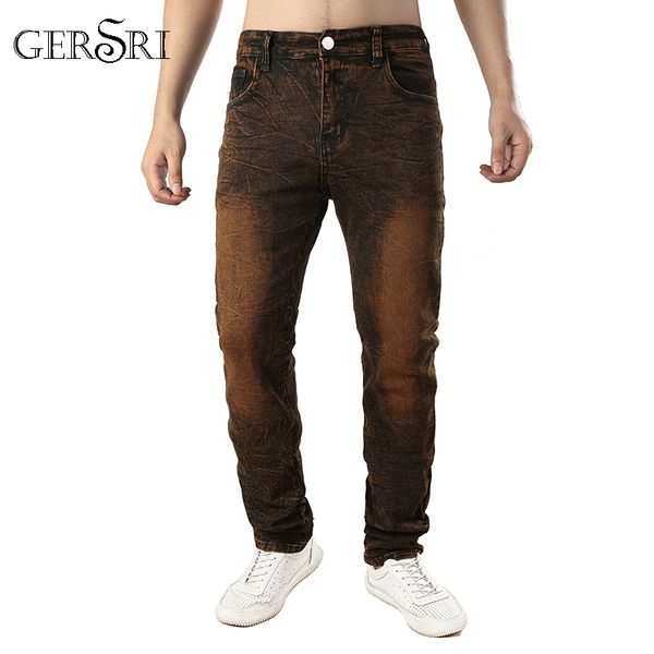 gersri fashion designer jeans men straight dark 100% cotton printed mens jeans ripped brand new arrival male, Blue
gersri fashion designer jeans men straight dark 100% cotton printed mens jeans ripped brand new arrival male, Blue