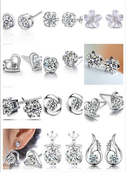 classic 12 style 12 pair luxury cubic zircon crystal stud earrings s925 platinum plated flower love heart crown earrings, Golden;silver
classic 12 style 12 pair luxury cubic zircon crystal stud earrings s925 platinum plated flower love heart crown earrings, Golden;silver