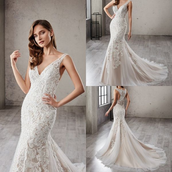 eddy k. couture последние русалка свадебные платья кружева аппликация sexy v шеи свадебные платья рукавов развертки поезд на заказ свадебные, White
eddy k. couture последние русалка свадебные платья кружева аппликация sexy v шеи свадебные платья рукавов развертки поезд на заказ свадебные, White