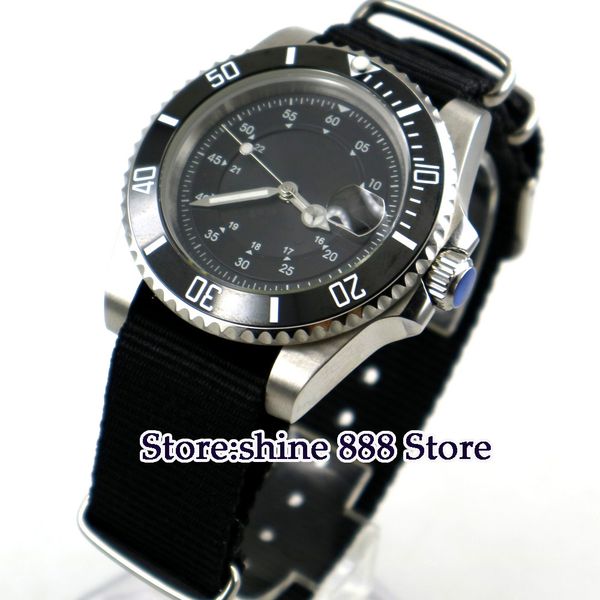 40mm bliger black sterile dial automatic mens watch black caremic bezel date sapphire glass, Slivery;brown
40mm bliger black sterile dial automatic mens watch black caremic bezel date sapphire glass, Slivery;brown