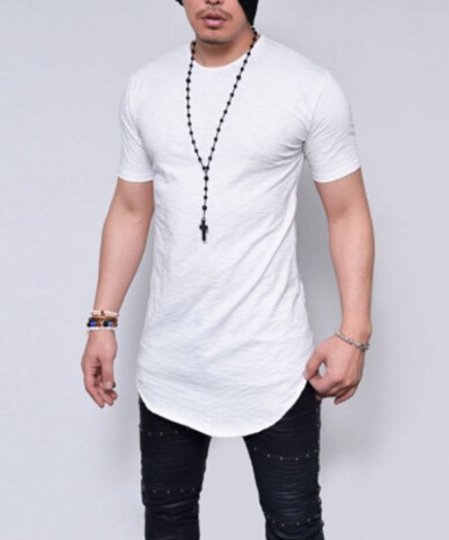 men bamboo tshirts summer short sleeved solid color breathable cozy tees wear clothing longline curved slim fit, White;black
men bamboo tshirts summer short sleeved solid color breathable cozy tees wear clothing longline curved slim fit, White;black