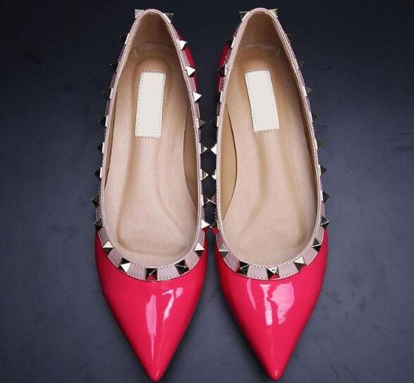 2018 genuine leather v stud ballerina flats blue black nude red yellow rose pink luxury designer runway classic fashion women
2018 genuine leather v stud ballerina flats blue black nude red yellow rose pink luxury designer runway classic fashion women