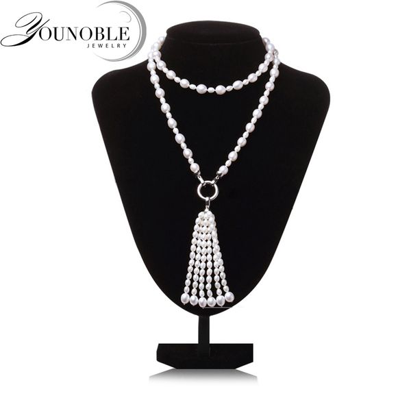 real natural long pearl necklace women 80cm,freshwater pearl pendant necklace jewelry daughter birthday fashion gift white color, Silver
real natural long pearl necklace women 80cm,freshwater pearl pendant necklace jewelry daughter birthday fashion gift white color, Silver