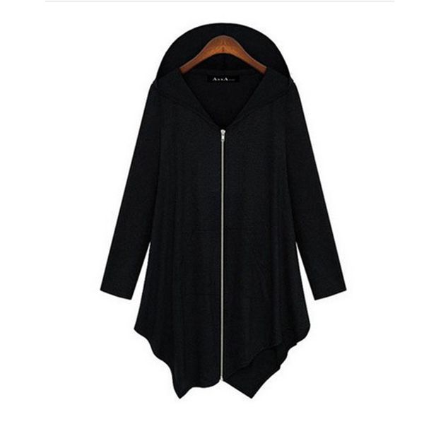 spring autumn fashion hooded solid windbreaker jacket zipper casual long sleeve asymmetric length feminino coats outwear, Black;brown
spring autumn fashion hooded solid windbreaker jacket zipper casual long sleeve asymmetric length feminino coats outwear, Black;brown
