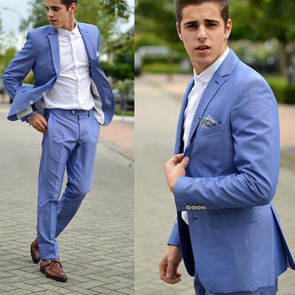 two piece wedding men suits formal style light blue groom tuxedo wedding suits bridegroom wear (jacket+pants, White;black
two piece wedding men suits formal style light blue groom tuxedo wedding suits bridegroom wear (jacket+pants, White;black