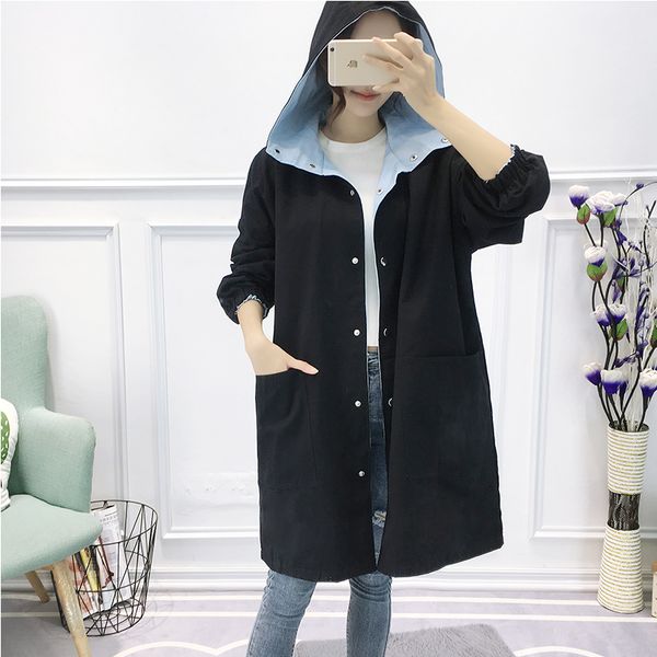 ailegogo green two side wear windbreaker jackets spring autumn plus size women hooded loose long coat outwear, Tan;black
ailegogo green two side wear windbreaker jackets spring autumn plus size women hooded loose long coat outwear, Tan;black