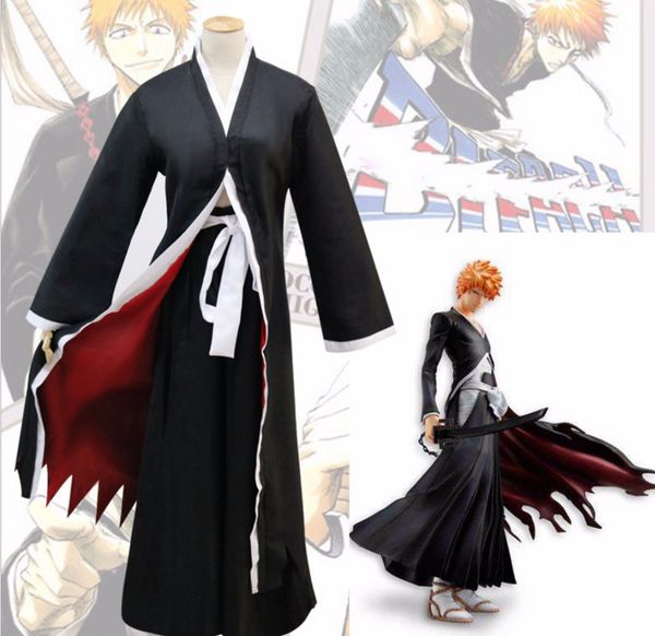 

anime bleach cosplay costume kurosaki ichigo cosplay costume halloween carnival costumes, Black;red