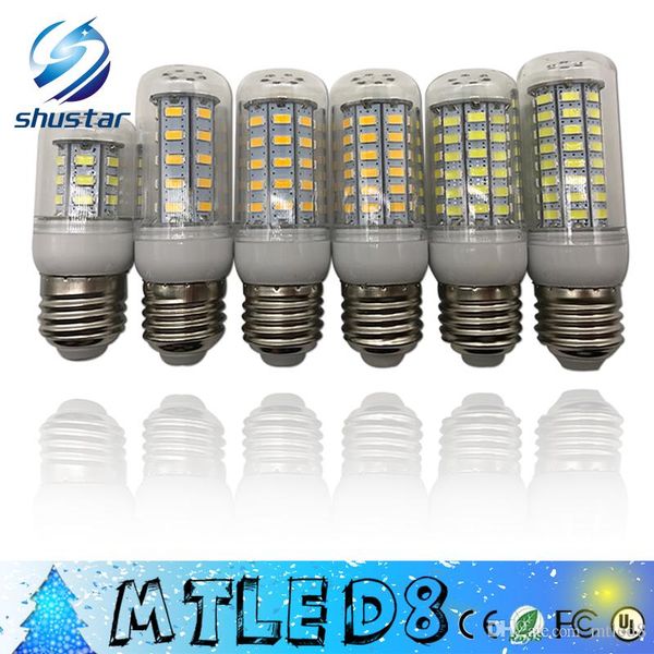 

SMD 5730 E27 E14 G9 GU10 LED lamp 7W 12W 15W 18W 220V 110V 360 angle 5730 Ultra Bright LED Corn Bulb light Chandelier lamps