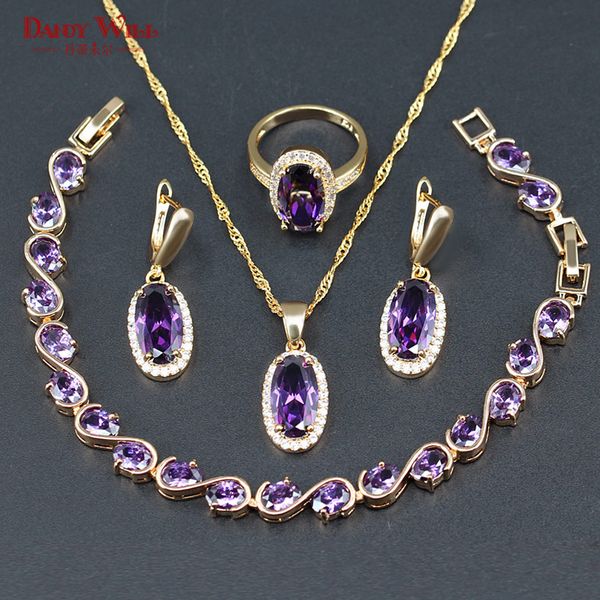 gold color fancy wedding jewelry sets for women purple cubic zircon necklace bracelets earrings rings pendants ladies gift, Slivery;golden
gold color fancy wedding jewelry sets for women purple cubic zircon necklace bracelets earrings rings pendants ladies gift, Slivery;golden