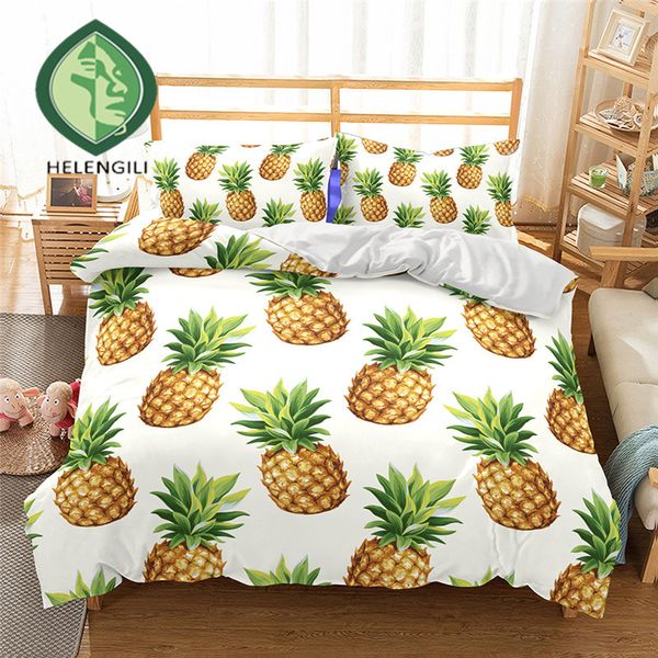 helengili 3d bedding set pineapple print duvet cover set lifelike bedclothes with pillowcase bed home textiles #2-4
helengili 3d bedding set pineapple print duvet cover set lifelike bedclothes with pillowcase bed home textiles #2-4