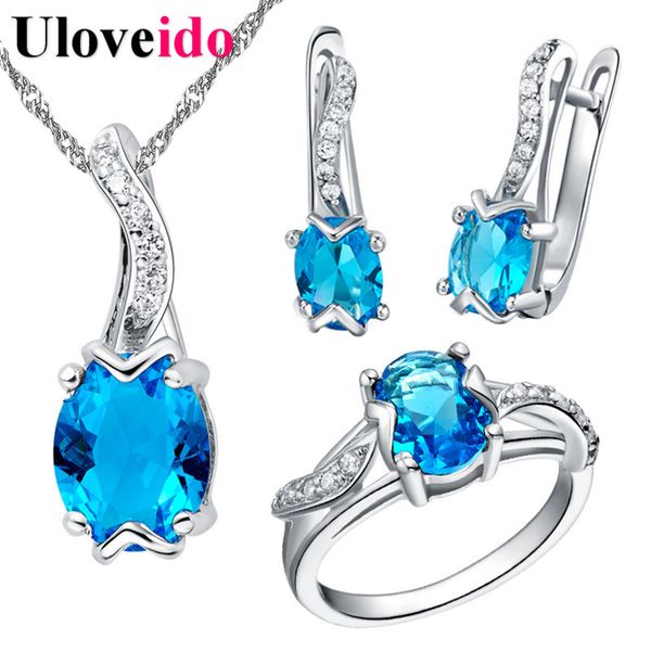 whole sale30% off blue wedding dubai jewelry sets for women ring necklace and earrings african jewelry set gifts 2017 choker uloveido t231, Slivery;golden
whole sale30% off blue wedding dubai jewelry sets for women ring necklace and earrings african jewelry set gifts 2017 choker uloveido t231, Slivery;golden