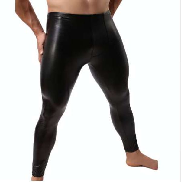 men long johns mens warm pants thin elastic line of men's fashion faux leather gay underwear tight legging long johns, Black;white
men long johns mens warm pants thin elastic line of men's fashion faux leather gay underwear tight legging long johns, Black;white