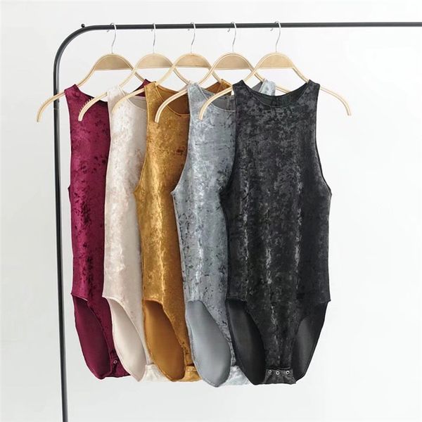 Fall Basic Velvet Bodysuit Womens Halter-Neck Sexy Slim Sleevesless Bodycon Female Jumpsuit One-Piece Night Party Clothing
Fall Basic Velvet Bodysuit Womens Halter-Neck Sexy Slim Sleevesless Bodycon Female Jumpsuit One-Piece Night Party Clothing
