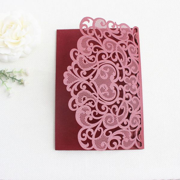 Burgundy gold la er cut pocket wedding invitation flower tri folded cu tomized marriage birthday invitation card with envelop
Burgundy gold la er cut pocket wedding invitation flower tri folded cu tomized marriage birthday invitation card with envelop