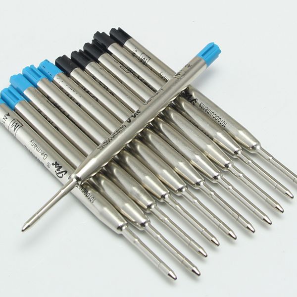 

Hot Sell-10 Pcs Good Quality Black/blue Ink MB High Quality Ballpoint Pen Refill Ink Hot Sale