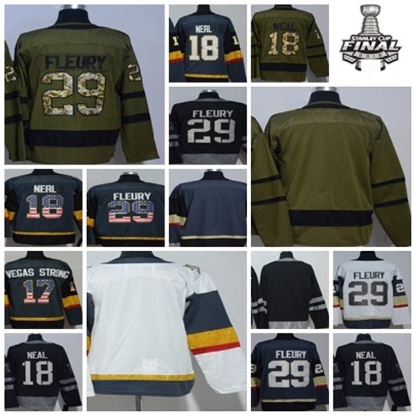 2018 stanley cup final patch vegas golden 100th 29 marc-andre fleury 18 james neal blank vegas strong usa flag salute knights hockey jerseys, Black;red
2018 stanley cup final patch vegas golden 100th 29 marc-andre fleury 18 james neal blank vegas strong usa flag salute knights hockey jerseys, Black;red