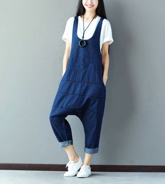 vintage push up mori girl denim overalls cowboy pantalones mujer capris female trousers women's straps jeans crotch harlan pants, Blue
vintage push up mori girl denim overalls cowboy pantalones mujer capris female trousers women's straps jeans crotch harlan pants, Blue