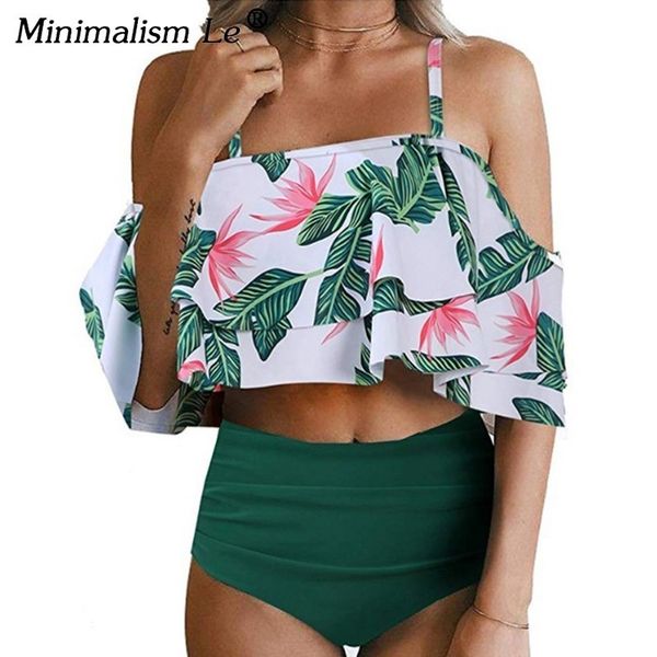 minimalism le high waist swimsuit print swimwear 2018 halter bikini set ruffle shoulder bathing suit women solid bikinis, White;black
minimalism le high waist swimsuit print swimwear 2018 halter bikini set ruffle shoulder bathing suit women solid bikinis, White;black