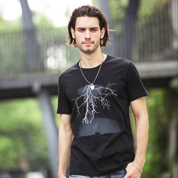 O-Neck Lightning Printed T-Shirt Men Black T Shirt Mens Fashion Men T Shirts Casual Brand Clothing Cotton 3d Tshirt Knitted
O-Neck Lightning Printed T-Shirt Men Black T Shirt Mens Fashion Men T Shirts Casual Brand Clothing Cotton 3d Tshirt Knitted