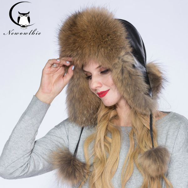 wnaorbm real raccoon fur hats for women keep warm hat leather facing fashion design protect ears young lady winter hat, Blue;gray
wnaorbm real raccoon fur hats for women keep warm hat leather facing fashion design protect ears young lady winter hat, Blue;gray