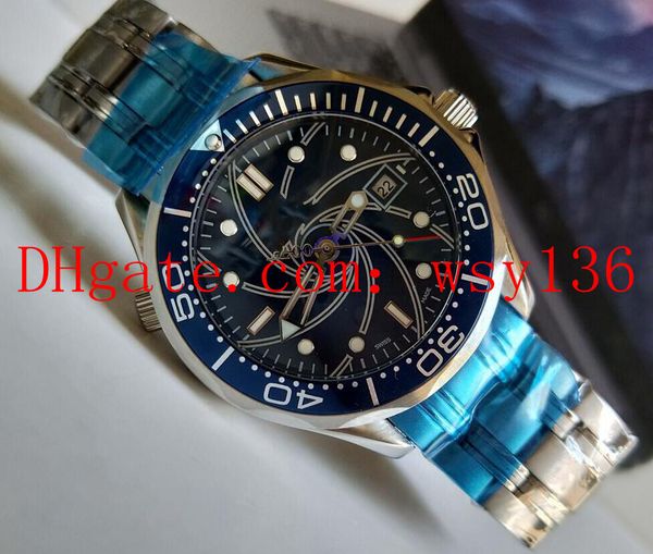 james bond limited edition machinery automatic movement wrist watches stainless steel blue dial men's date watch, Slivery;brown
james bond limited edition machinery automatic movement wrist watches stainless steel blue dial men's date watch, Slivery;brown