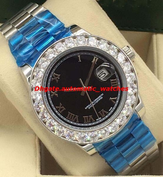 luxury watches 4 style bigger diamond bezel watch roman dial chest 41mm automatic fashion men's watch wristwatch new style, Slivery;brown
luxury watches 4 style bigger diamond bezel watch roman dial chest 41mm automatic fashion men's watch wristwatch new style, Slivery;brown