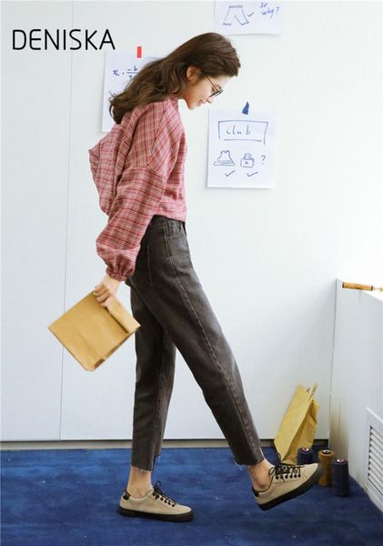 deniska spring black woman loose wide leg jeans pants 2018 high waisted jeans ladies irregular casual ankle length pant, Blue
deniska spring black woman loose wide leg jeans pants 2018 high waisted jeans ladies irregular casual ankle length pant, Blue