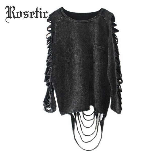 rosetic casual hole blouse black straight women casual shirts worn punk gothic style darkness fall loose goth hole blouses, White
rosetic casual hole blouse black straight women casual shirts worn punk gothic style darkness fall loose goth hole blouses, White