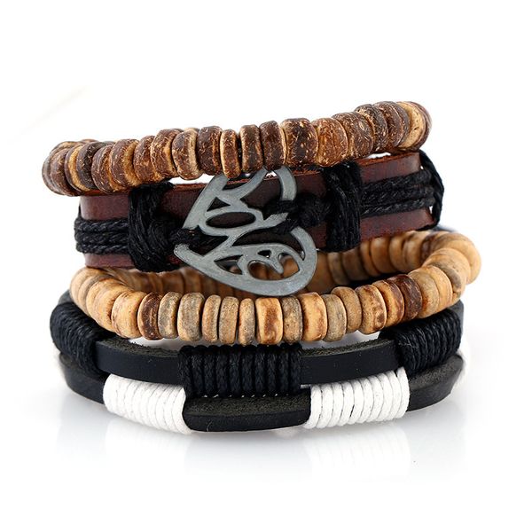 chaomo simple retro suit bracelet handmade diy braided leather accessories coconut shell men's string beaded personalized love gift, Black
chaomo simple retro suit bracelet handmade diy braided leather accessories coconut shell men's string beaded personalized love gift, Black