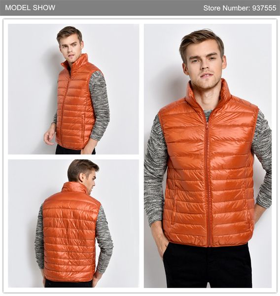 new arrival men sleeveless jacket winter ultralight white duck down vest male slim vest mens windproof warm waistcoat, Black;white
new arrival men sleeveless jacket winter ultralight white duck down vest male slim vest mens windproof warm waistcoat, Black;white