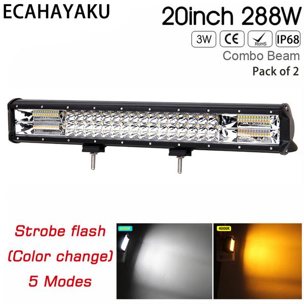 20inch triple rows car led light bar 288w white/yellow color strobe function 5 styles led bar light for offroad suv trucks
20inch triple rows car led light bar 288w white/yellow color strobe function 5 styles led bar light for offroad suv trucks