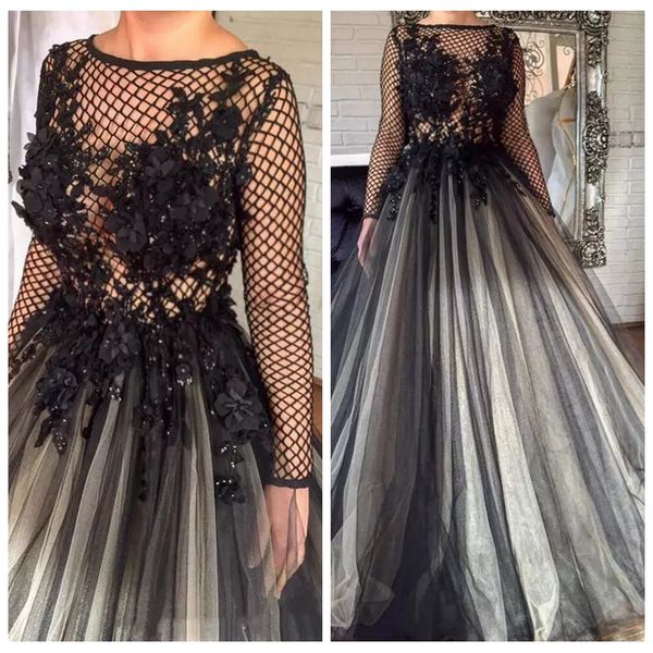 2019 amazing black 3d floral lace appliques formal evening dresses pleated nets long sleeve ashi studio dubai arabic muslim prom party gowns, Black;red
2019 amazing black 3d floral lace appliques formal evening dresses pleated nets long sleeve ashi studio dubai arabic muslim prom party gowns, Black;red