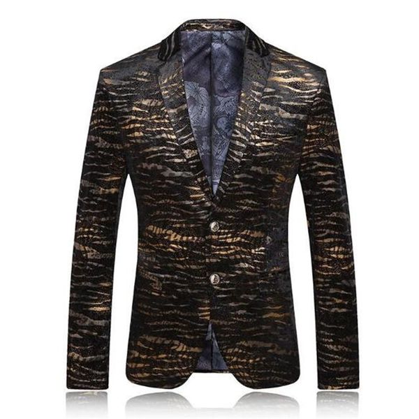 tiger pattern bronzing suit in spring and autumn season new british style single coat suit in fashionable british, White;black
tiger pattern bronzing suit in spring and autumn season new british style single coat suit in fashionable british, White;black