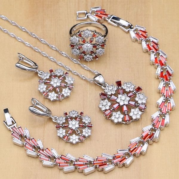 flower shaped 925 silver jewelry sets red cz white crystal beads for women wedding earrings/pendant/necklace/rings/bracelet, Slivery;golden
flower shaped 925 silver jewelry sets red cz white crystal beads for women wedding earrings/pendant/necklace/rings/bracelet, Slivery;golden