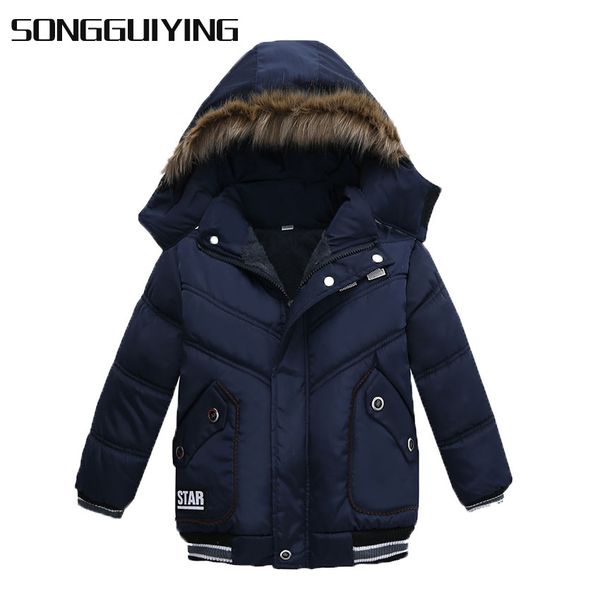 songguiying a108 winter boy's cotton-padded thickening hooded down parkas jackets parkas for boys kids warm outerwears coat, Blue;gray 
songguiying a108 winter boy's cotton-padded thickening hooded down parkas jackets parkas for boys kids warm outerwears coat, Blue;gray