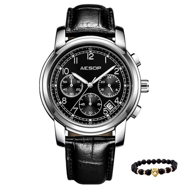aesop sports men watch quartz clock luxury watch men leather band male wristwatch waterproof relogio masculino, Slivery;brown
aesop sports men watch quartz clock luxury watch men leather band male wristwatch waterproof relogio masculino, Slivery;brown