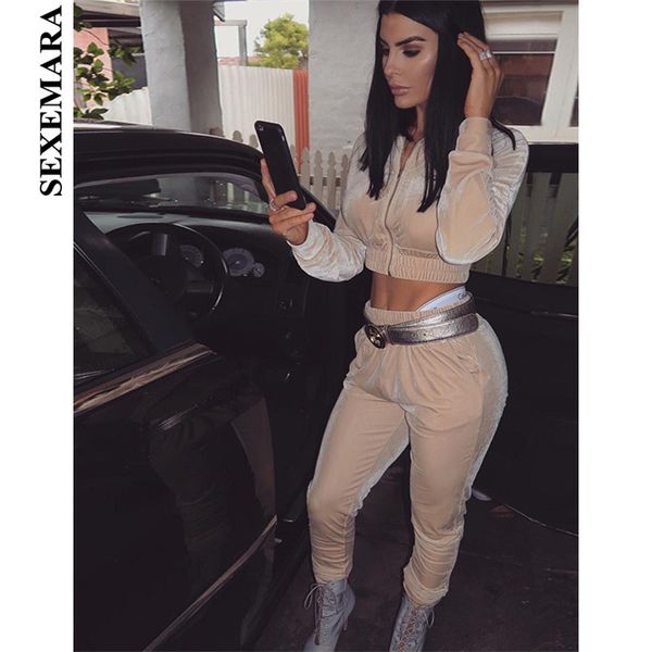 sexemara velvet 2 two piece set 2018 fall winter tracksuit for women crop pants fashion outfits sweat suits c66-be15, Gray
sexemara velvet 2 two piece set 2018 fall winter tracksuit for women crop pants fashion outfits sweat suits c66-be15, Gray