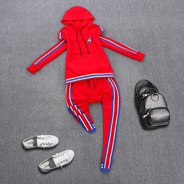 european station autumn casual stripe suit set fashion hoodie handsome casual pants two-piece suit, Gray
european station autumn casual stripe suit set fashion hoodie handsome casual pants two-piece suit, Gray
