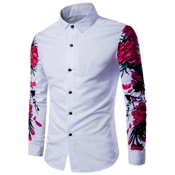 Nightclub trend personality cuff print men's long-sleeved shirt, European American fashion wild personality lapel business shirt
Nightclub trend personality cuff print men's long-sleeved shirt, European American fashion wild personality lapel business shirt