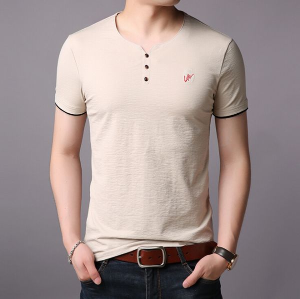 Men Clothing Tops Casual Male T-shirts Solid Color Short Sleeve Simple Design T-shirts
Men Clothing Tops Casual Male T-shirts Solid Color Short Sleeve Simple Design T-shirts